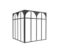 Verrière d'angle d'atelier art déco en aluminium thermolaqué noir 120 x 120 x 130 cm (L x l x H) - ARCADEA