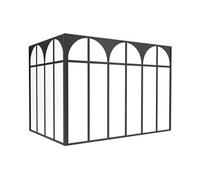Verrière d'angle d'atelier art déco en aluminium thermolaqué noir 180 x 120 x 130 cm (L x l x H) - ARCADEA