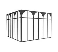 Verrière d'angle d'atelier art déco en aluminium thermolaqué noir 180 x 180 x 130 cm (L x l x H) - ARCADEA