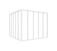 Verrière d'angle d'atelier en aluminium thermolaqué blanc 150 x 150 x 130 cm (L x l x H) - BAYVIEW