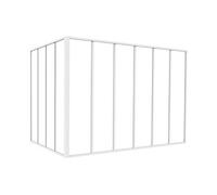 Verrière d'angle d'atelier en aluminium thermolaqué blanc 180 x 120 x 130 cm (L x l x H) - BAYVIEW
