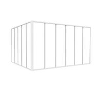 Verrière d'angle d'atelier en aluminium thermolaqué blanc 180 x 150 x 105 cm (L x l x H) - BAYVIEW