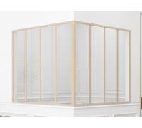 Verrière d'angle d'atelier en aluminium thermolaqué naturel clair 120 x 120 x 105 cm (L x l x H) ? BAYVIEW