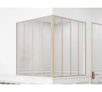 Verrière d'angle d'atelier en aluminium thermolaqué naturel clair 120 x 120 x 130 cm (L x l x H) ? BAYVIEW