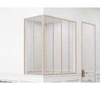 Verrière d'angle d'atelier en aluminium thermolaqué naturel clair 120 x 60 x 130 cm (L x l x H) ? BAYVIEW