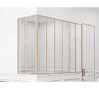 Verrière d'angle d'atelier en aluminium thermolaqué naturel clair 180 x 60 x 130 cm (L x l x H) ? BAYVIEW