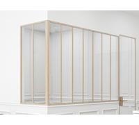 Verrière d'angle d'atelier en aluminium thermolaqué naturel clair 210 x 60 x 130 cm (L x l x H) ? BAYVIEW