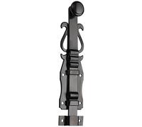 Verrou 280 à plaquer rustique noir 220mm + gâche - - MAP-280RN220