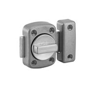 Verrou à bouton Alouette pour porte intérieure 30mm acier époxy argent - THIRARD