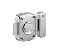 Verrou à bouton Alouette pour porte intérieure 50mm acier époxy argent - THIRARD