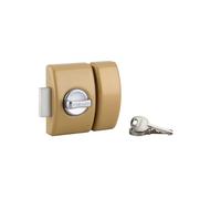 Thirard Verrou à bouton Design 5 pour porte d'entrée - Cylindre laiton 40 mm - Bronze - 3 clés