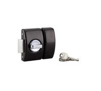 Verrou à bouton Design 5 pour porte d'entrée cylindre 40mm acier 3 clés noir - THIRARD