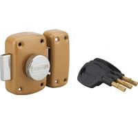 Verrou à bouton Emeraude pour porte d'entrée, cylindre à pompes Ø23mm, 60x90mm, 3 clés - THIRARD
