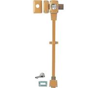 Verrou à bouton Mirage 6 pour porte d'entrée, cylindre 45mm, tringle 2 pts en acier, bas, gauche, 3 clés, bronze - THIRARD