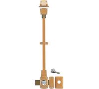 Verrou à bouton Mirage 6 pour porte d'entrée, cylindre 45mm, tringle 2 pts en acier, haut, droit, 3 clés, bronze - THIRARD