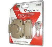 Vachette Verrou de porte Bouton/Cylindre PLUTON - Ouverture à Bouton intérieur xtérieur - Cylindre ø 23 mm, Longueur 45 mm, 5 goupilles - 64200/SC - Anti crochetage - 3 clés