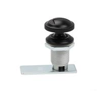 Verrou à bouton-poussoir en alliage de zinc avec mécanisme quart de tour pour armoire de commande électrique, boîte de distribution, rack réseau, finition noire et blanche, lot de 10 (A)