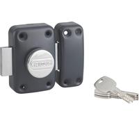 Verrou à bouton Transit 2 pour porte d'entrée, cylindre 45mm, 4 clés, anthracite - THIRARD
