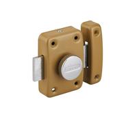 Verrou à bouton Trident pour porte intérieure simple entrée acier époxy bronze - THIRARD