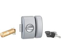 Verrou à bouton Universel ajustable pour entrée, HG 5+, dim. cylindre de 35 à 80mm, acier, 5 clés, epoxy argent - THIRARD