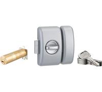 Verrou à bouton Universel ajustable pour entrée, Transit 2, dim. cylindre de 35 à 80mm, acier, 5 clés, epoxy argent - THIRARD