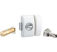 Verrou à bouton Universel ajustable pour entrée, Transit 2, dim. cylindre de 35 à 80mm, acier, 5 clés, epoxy blanc - THIRARD