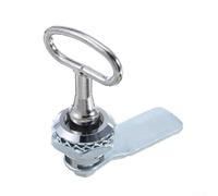 Verrou à came en fer avec clé, rotation de 90 et 180 degrés pour compteur électrique, porte, armoire, boîtier moulé sous pression, finition argentée, diamètre de e 7 mm