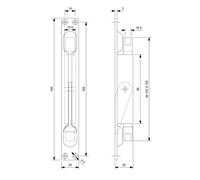 Verrou à levier à encastrer double action SEVAX - 860422