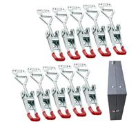 Verrou à levier Lot de 10 | Serre-joints pour porte, couvercle, tiroir, boîte, tiroir, congélateur, barbecue, maison, bateau, trappe, poulailler Pour