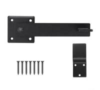 Verrou à pour bascule Mat pour porte pour grange 14cm Verrou | Finition noire mate, acier pour robuste, rivet solide, plaque montage, aspect pour industriel durable