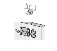 Verrou à poussoir acier HETTICH, L.33 x l.35 mm G