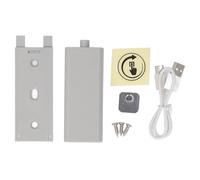 Verrou à poussoir intelligent, ouvre-porte électrique magnétique automatique, verrou sans fil pour portes d’armoires avec batterie intégrée, mécanisme de poussoir réglable pour (Gris clair)