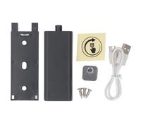 Verrou à poussoir intelligent, ouvre-porte électrique magnétique automatique, verrou sans fil pour portes d’armoires avec batterie intégrée, mécanisme de poussoir réglable pour (Gris Noir)