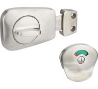Verrou à voyant pour WC, pour porte de 40mm, inox brossé - THIRARD