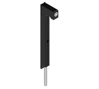 Verrou applique à clés + tige en inox L500mm laqué noir RAL9005S LA CROISEE DS DS6972-013