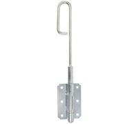 Verrou baïonnette à visser - D12 - L : 200 mm - platine - 80 X 60 x 1 mm -