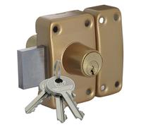 ISEO CITY 26 Verrou double entrée bronze cylindre laiton 30 mm