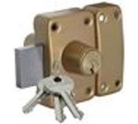 Verrou CITY 26 à double entrée gâche huisserie bois cylindre de 60mm - ISEO - 10022601 Noir G