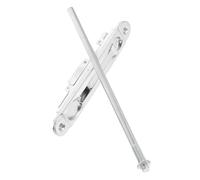 Verrou Coulissant Dissimulé pour Portes, Acier Inoxydable, Argenté | Double Verrou Haut et Bas, Installation Facile, pour Portes et Fenêtres, Usage Commercial, Quincaillerie Discrète