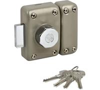 Verrou cylindre double YALE YV25DE-45 - 5 goupilles - 4 clés - beige