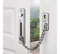 Verrou de à chaîne pour porte à ressort, verrou de à chaîne pour porte d'intérieur, verrou de à chaîne anti-vol convenant pour la maison, l'appartement et l'hôtel, verrou de à chaîne à ressort, verrou
