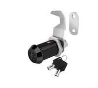 Verrou de boîte à outils en alliage de zinc noir à clés identiques pour armoire, tiroir, casier de rangement de camping-car, loquet à came robuste résistant aux intempéries avec jeu de clés (30 mm)