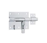 Verrou de box à gland à porte-cadenas acier zingué - Pêne 14 mm