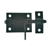 Verrou de box à visser et gâche - L : 80 mm - L : 60 mm - l : 48 mm - noir