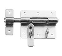 Verrou de box - avec porte-cadenas - zingué blanc - pêne 10 mm BOURG INDUSTRIES