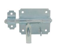 Verrou de box porte cadenas 12mm zingué blanc - JARDINIER MASSARD - M-499123 Noir G