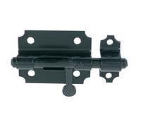 Verrou de box porte-cadenas avec gâche - Diamètre 14 mm, Noir