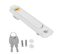 Verrou de Châssis de Fenêtre Coulissante en Acier Inoxydable blanc | Barre Espagnolette à Axe Carré, Montage Latéral à Perçage, pour Portes Moustiquaires et Vitrées