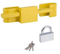 Verrou de conteneur Ride, 5 kg - Verrou de conteneur et de remorque réglable, de 23 à 43 cm - Verrou de conteneur en acier trempé - Inclus 3 clés de rechange - Jaune