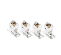 Verrou de Cordon pour Store Romain Argenté Métal Polyester 4 Pièces | Blocage Compact et Robuste, Usage pour Rideaux et Stores, Design Simple, Lot Pratique de Quatre Pièces